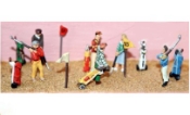 Unpainted - 6 Assorted Golfers and equipment